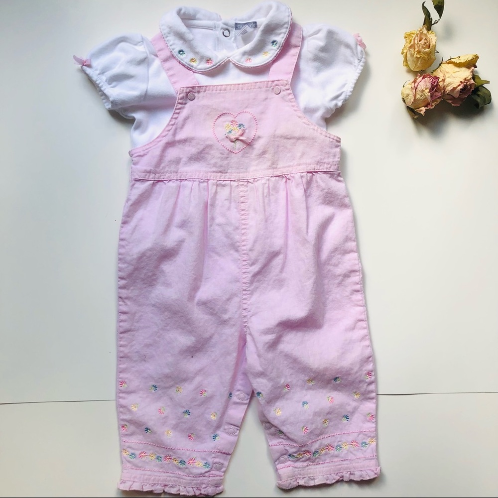 Carters Baby Overall and Top Set - Girls 18M